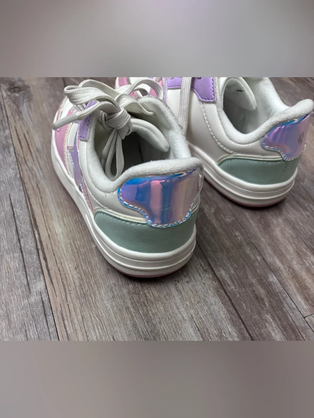 Girls Star Colorblock Low Top Sneakers - Multi size 12